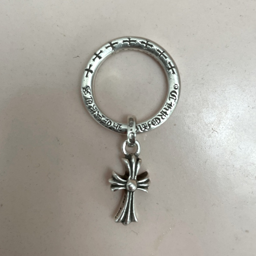 Chrome Hearts Ring with Hanging Cross